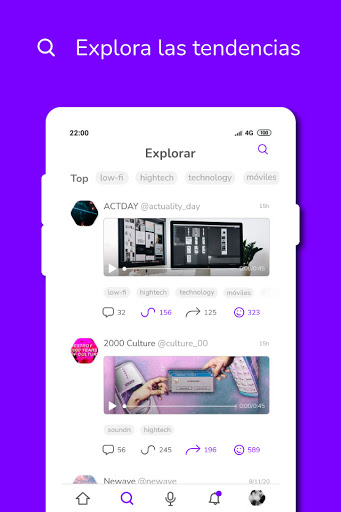Soundn - Red social audioblog ekran görüntüsü