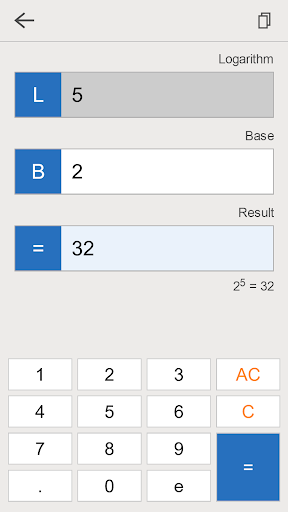 Logarithm Calculator ekran görüntüsü