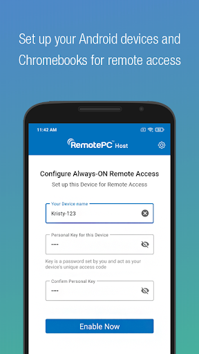 RemotePC Host ekran görüntüsü
