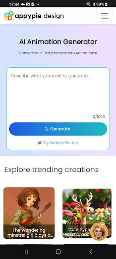 AI Animation Generator ekran görüntüsü