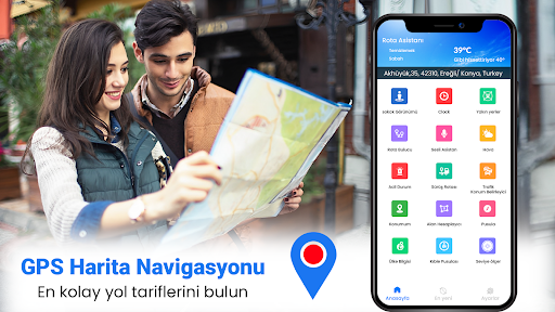 Güzergah Harita Navigasyon yol ekran görüntüsü