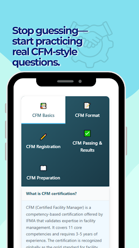 CFM Practice Test ekran görüntüsü