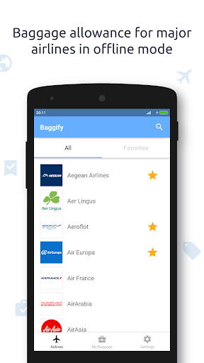 Baggify - airlines baggage all ekran görüntüsü
