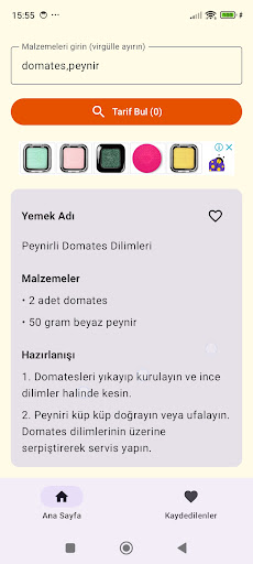 Yemek AI - Tarif Bulucu ekran görüntüsü