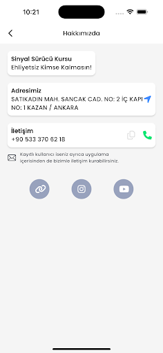 Sinyal Sürücü Kursu ekran görüntüsü