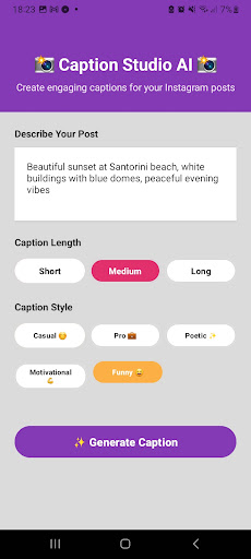 Caption Studio - AI Writer ekran görüntüsü