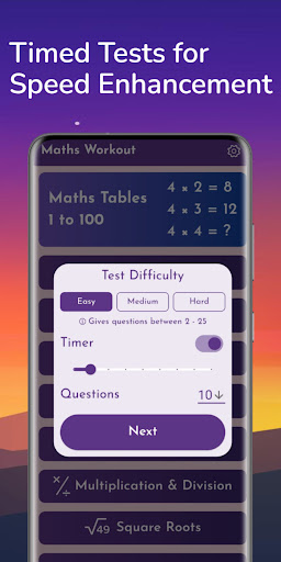 Basic Maths Workout - Tables ekran görüntüsü