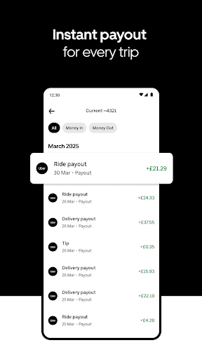 Uber Pro Card ekran görüntüsü