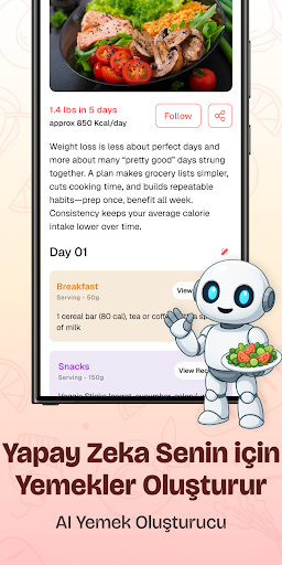 Diet Plan: Kilo Verme Planı ekran görüntüsü