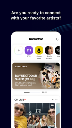 Weverse: Connect with Artists ekran görüntüsü
