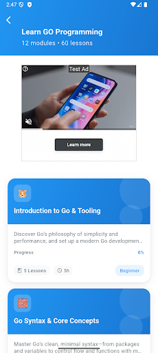 Learn GO Programming ekran görüntüsü
