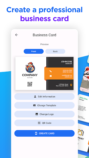 Business Card Maker: Logo & QR ekran görüntüsü