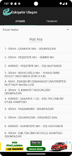 Eskişehir Otobüs ve Tramvay ekran görüntüsü