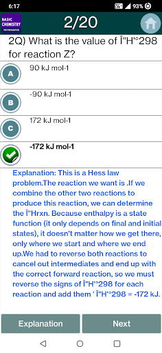 Basic Chemistry Quiz ekran görüntüsü