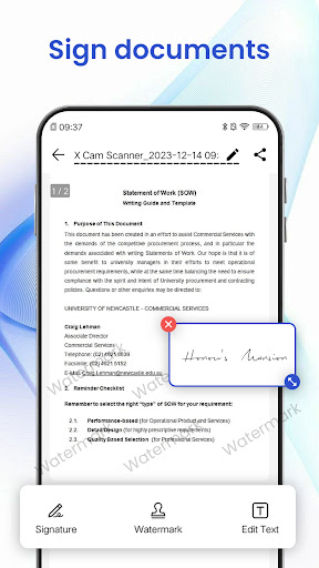 X Camera Scanner, PDF scanner ekran görüntüsü