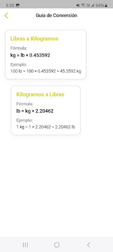 Libras a Kilos ekran görüntüsü