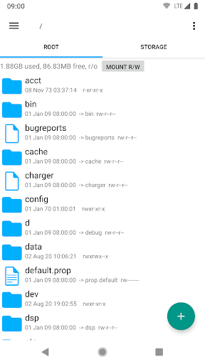 Root Explorer ekran görüntüsü