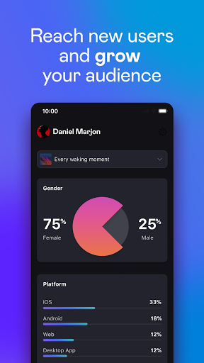 Deezer for Creators ekran görüntüsü