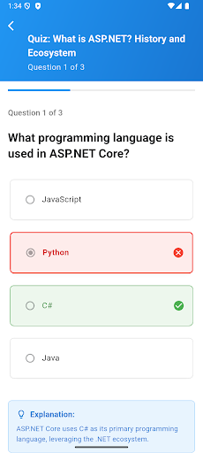 Learn ASP.NET ekran görüntüsü