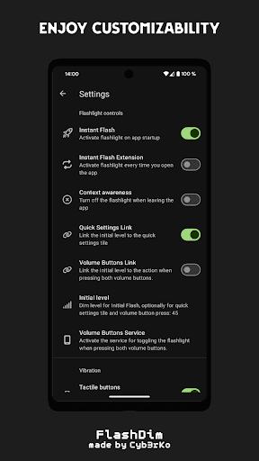 FlashDim - Dim your flashlight ekran görüntüsü