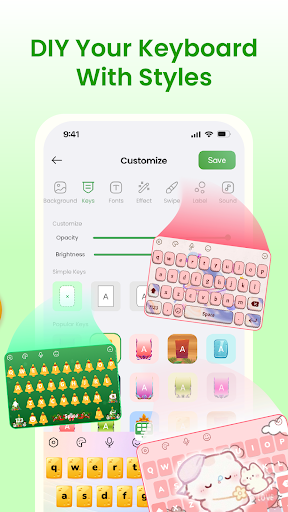 Keyboard Themes: Emoji & Fonts ekran görüntüsü