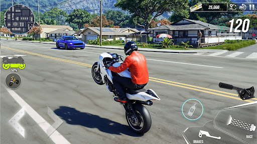 Real Bike Driving Wheelie Game ekran görüntüsü