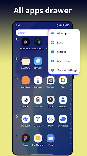 Rich Launcher for Android 16 ekran görüntüsü