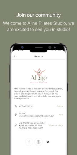 Aline Pilates Studio ekran görüntüsü