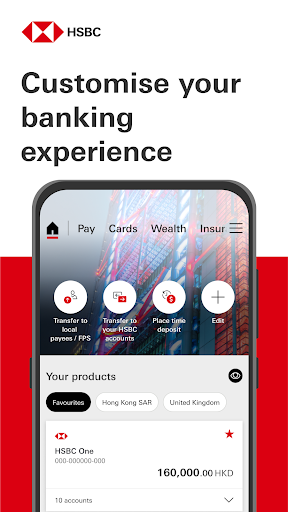 HSBC HK Mobile Banking ekran görüntüsü