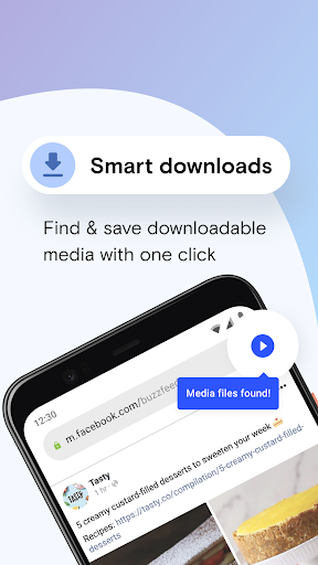 Opera Mini beta web tarayıcı ekran görüntüsü