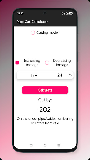Pipe cutting calculator ekran görüntüsü