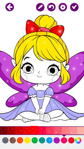 Fairies Coloring Book for Kids ekran görüntüsü