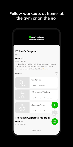 Evolution Health and Fitness ekran görüntüsü