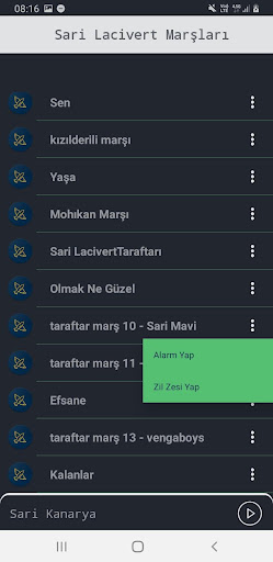 Taraftar Marşları (İnternetsiz ekran görüntüsü