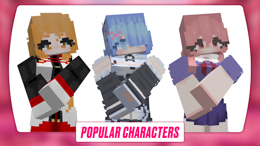 Anime Girl Skin Minecraft ekran görüntüsü