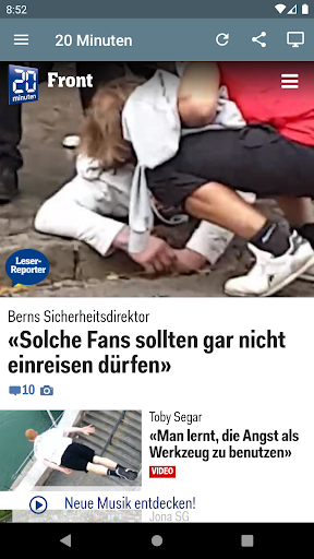 Schweiz Zeitungen ekran görüntüsü