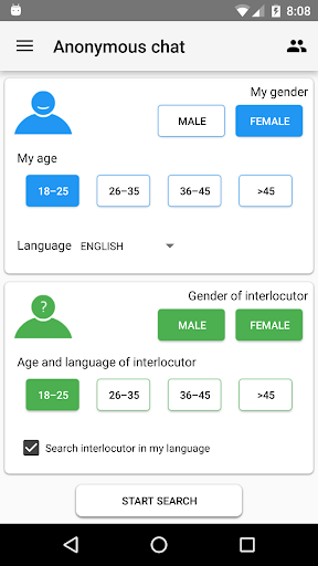 Anonymous chat ekran görüntüsü
