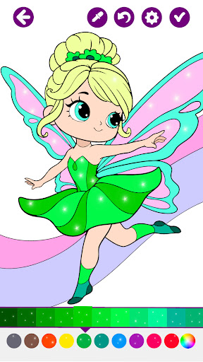 Fairies Coloring Book for Kids ekran görüntüsü