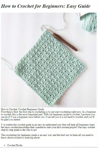 How to Crochet ekran görüntüsü