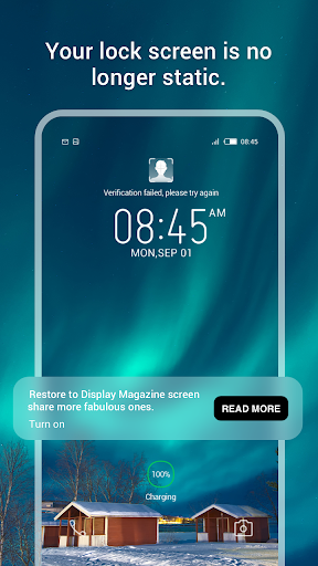 Magazine Lockscreen HiOS ekran görüntüsü