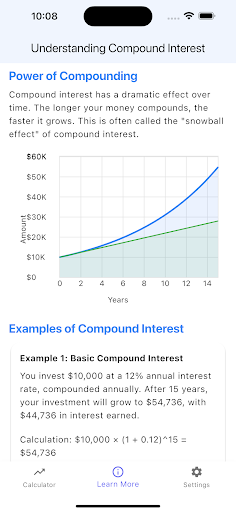 Compound Interest Calculator ekran görüntüsü