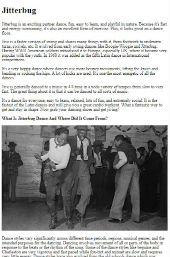 How to Dance the Jitterbug ekran görüntüsü