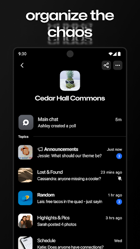 GroupMe ekran görüntüsü