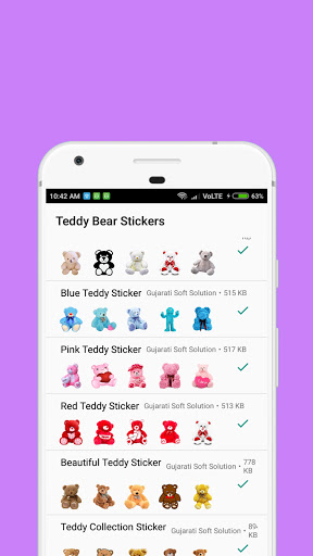 Teddy Bears Stickers ekran görüntüsü