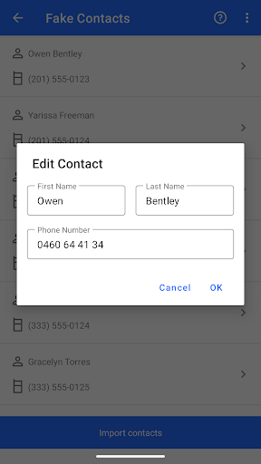 Fake Contacts: Privacy Shield ekran görüntüsü