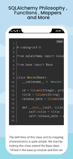 Learn SQLAlchemy- Python Query ekran görüntüsü