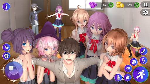 High School Love Sim Life Game ekran görüntüsü