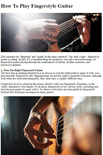 How to Play Fingerstyle Guitar ekran görüntüsü