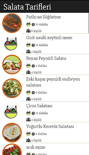 Salata Tarifleri ekran görüntüsü
