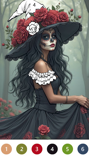Macabre Color Paint By Number ekran görüntüsü